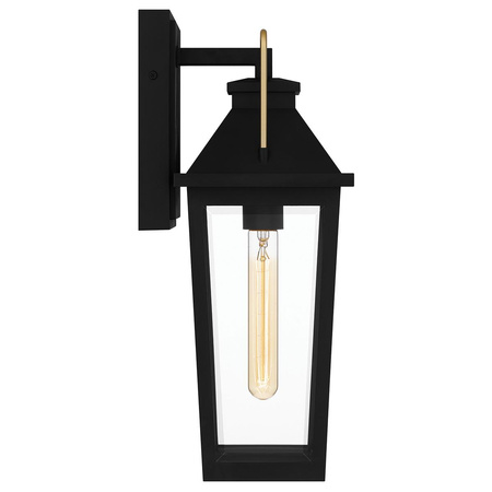 Średnia latarnia naścienna Buckley - 1 źródło światła - Matowa czerń (QZ-BUCKLEY-M-MBK) - Elstead Lighting