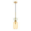 Szklana lampa wisząca MOLLY AMBER 1xE14 (ML1823) - Milagro