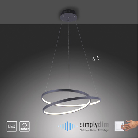 ROMAN LAMPA WISZĄCA CZARNY (2472-18) - Paul Neuhaus