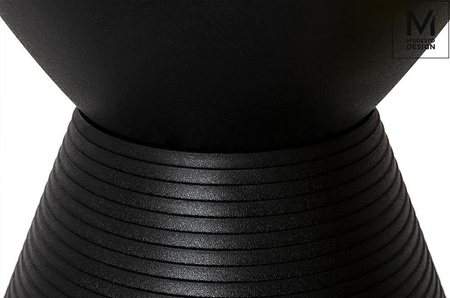 MODESTO stołek TAMBURO czarny - polipropylen (PP612.BLACK) - Modesto Design