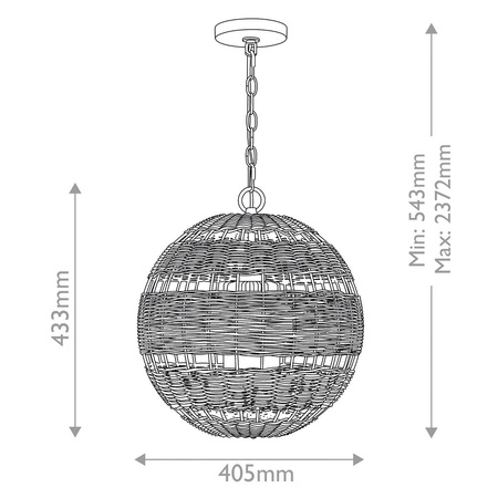 Lampa wisząca na taras Lindendale Antyczna biel (QZ-LINDENDALE-P-AWH) - Elstead Lighting