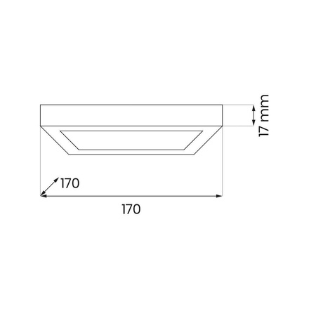 Plafon Evora Czarny Square 12W 3CCT (ML1795) - Milagro