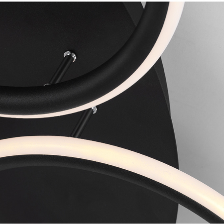 Altavola Design: Plafon Ledowe Okręgi 7 czarna out 3k (LA078/CE_7_out_3k_black) - ALTAVOLA DESIGN