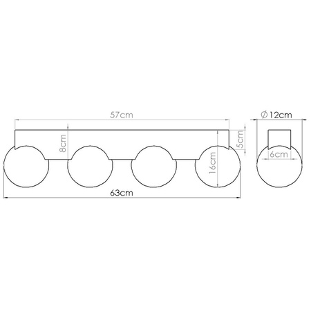 Plafon BULBO 4 naturalne drewno (SL.1685) - Sollux Lighting