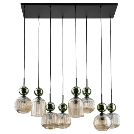 SOPHIA GREEN COGNAC LAMPA WISZĄCA 8XE14 (11151) - TK Lighting