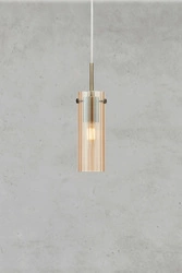 TIBIA Pendant 1L Amber/Antique Brass (109015) Markslojd