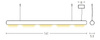 LINEAR LED LIGHT 50W 3000K ALUMINIUM BRONZESANDY BLACK (22223 Zambelis) - Zambelis