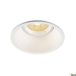 HORN-O, lampa wpuszczana, QPAR51, okrągła, kolor biały matowy, maks. 50W, ze sprężynami zaciskowymi (113161) - SLV