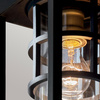 Średnia latarnia naścienna Hone - 1 źródło światła - Strukturalna czerń (KL-HONE-M-BKT) - Elstead Lighting