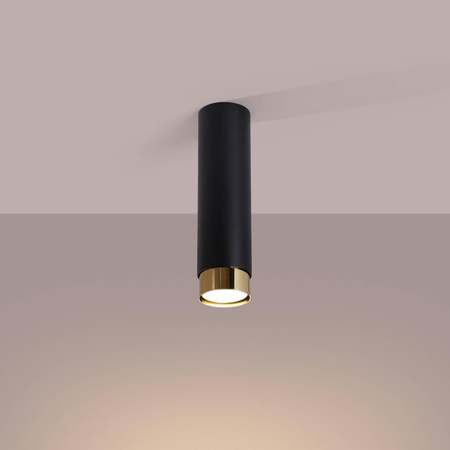 Punktowa lampa sufitowa NERO 22,5 czarny/złoty (SL.1411) - Sollux Lighting