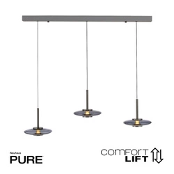 Ściemnialna lampa nad stół z płynną regulacją wysokości PURE VITRUM SZARY (2083-15) - Paul Neuhaus