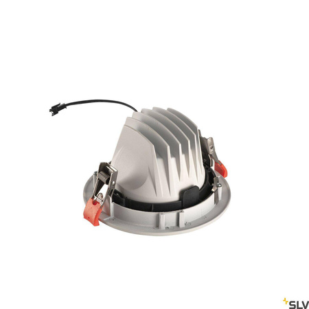 NUMINOS® MOVE DL L, wewnętrzna oprawa sufitowa wpuszczana LED, biała/chrom 3000 K 55° obrotowa i pochylana (1003669) - SLV