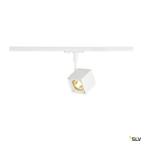 ALTRA DICE, spot do szyny wysokonapięciowej 1-fazowej, LED GU10, 51 mm, kwadratowy, kolor biały, 50W, z adapterem 1-fazowym (143351) - SLV