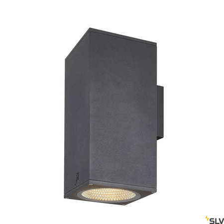 ENOLA SQUARE UP/DOWN L, lampa ścienna natynkowa LED outdoor, kolor antracytowy CCT 3000/4000K (1003438) - SLV