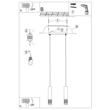 Lampa wisząca LIRO 2 biały (SL.1692) - Sollux Lighting