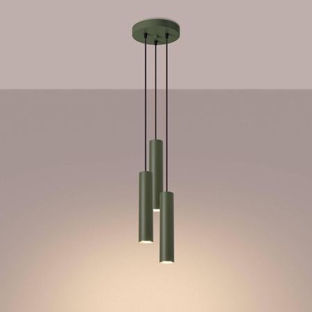 Lampa wisząca LAGOS 3P zielona oliwka (SL.1487) - Sollux Lighting