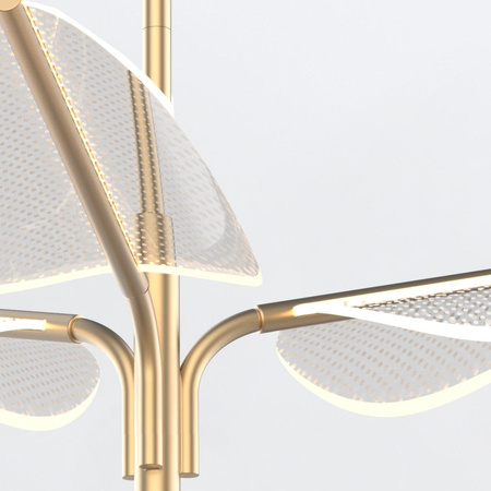 Duża lampa wisząca LED Floriana - Naturalny mosiądz (QN-FLORIANA-8P-L-NBR) - Quintiesse