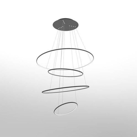 Lampa wisząca Ledowe okręgi No.4 Φ100 cm czarna 4k Altavola Design (LA084/P_100_in_4k_black) - ALTAVOLA DESIGN