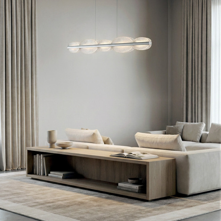 Ozdobna akrylowa lampa nad stół POND 120 PENDANT 3-STEP DIMM CHAMPAGNE (AZ6782) Azzardo