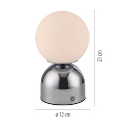 RUDI LAMPA STOŁOWA CHROM (19218-17) - Paul Neuhaus