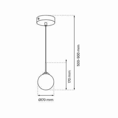 Lampa wisząca REFLEX fi 170 1xE14 (MLP8413) - Milagro