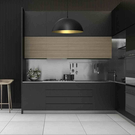 Lampa wisząca BETA BLACK/GOLD Ø 45 cm (MLP7973) - Milagro