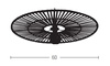 CEILING LIGHT BLACK BAMBOO 1XE7 MAX 40W (19252 Zambelis) - Zambelis