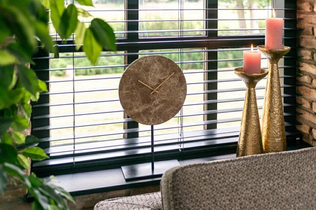 RICHMOND zegar stołowy BRETT brązowy (-KK-0095) - Richmond Interiors