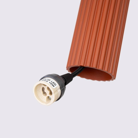 Lampa wisząca KARBON 3L ochra czerwona (SL.1632) - Sollux Lighting