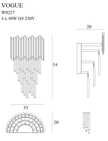 Kinkiet VOGUE (W0227 MAXlight) - żyrandol