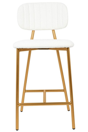 Krzesło barowe FABIOLA BOUCLE białe (KH1201100125) - King Home