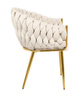 Krzesło TRESSE beżowe - welur, podstawa złota (KH150110019) - King Home