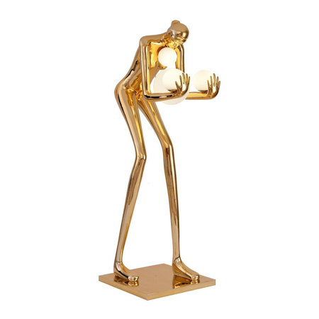 Designerska złota lampa podłogowa WOMAN-2 Gold 190 cm (DN433-F gold) - Step into Design