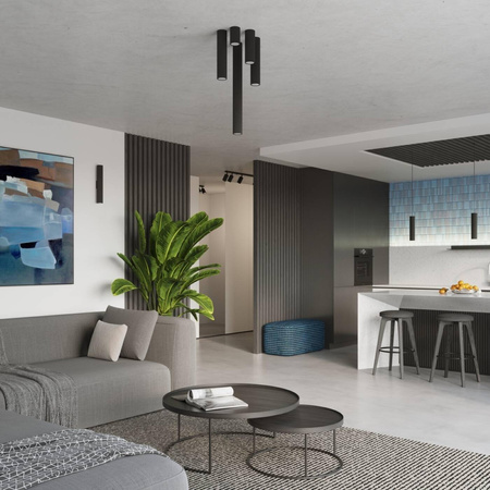 Plafon KARBON 60 czarny (SL.1572) - Sollux Lighting