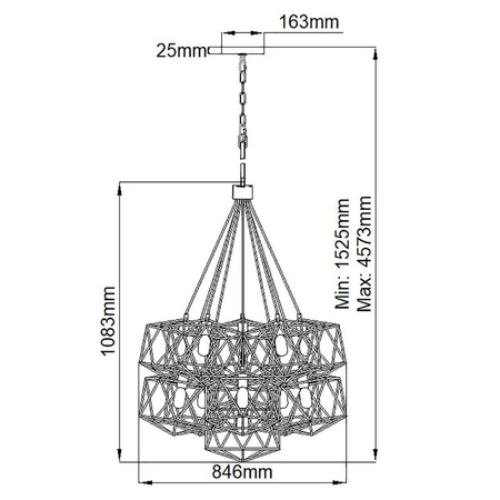 Lampa wisząca  Astrid (HK-ASTRID-11P) - Elstead Lighting