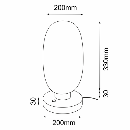 Lampa stołowa Tanpo I G - Czarna (200 mm)   (2033) - Shilo