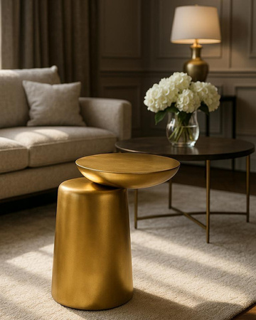 MaMaison stolik ELIAS złoty / drewno (MM001501100320) - MaMaison