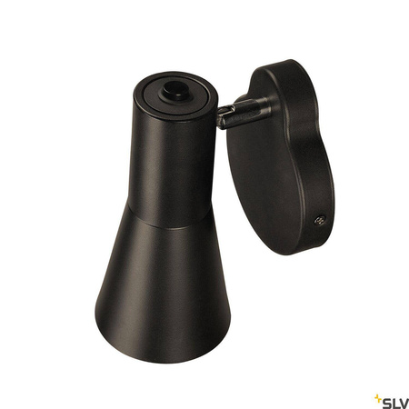 PHELIA, lampa ścienna, QPAR51, kolor czarny, maks. 35W, z wyłącznikiem (148540) - SLV