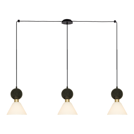 PENDANT 3XE14 MAX 15W BLACK MARBLE - BRASS (23247 Zambelis) - Zambelis