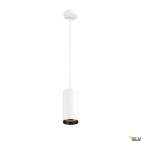 NUMINOS® PD PHASE L, wewnętrzna oprawa wisząca LED, biała/czarna 3000 K 24° (1004350) - SLV