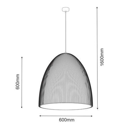 Lampa wisząca GANDRA duża biała (5028) - Shilo