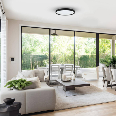 Plafoniera RINGO z pilotem i kolorowym światłem RGB 36W Ø390 mm (ML9965) - Milagro