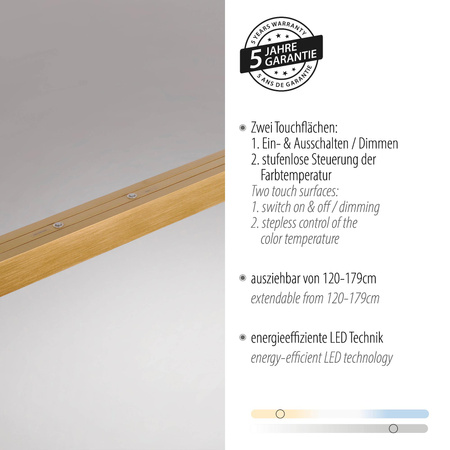 ADRIANA LAMPA WISZĄCA MATOWY MOSIĄDZ (2568-60) - Paul Neuhaus