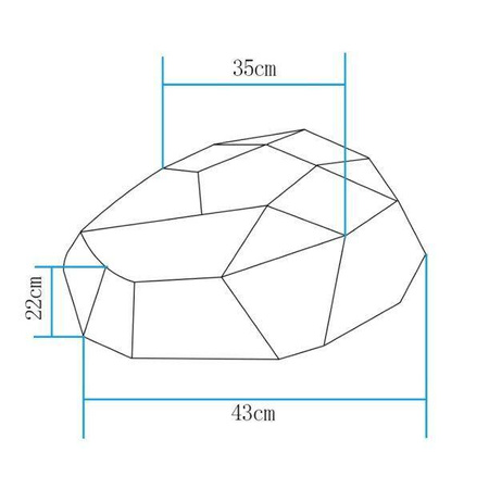 Lampa ogrodowa kamień DIAMOND M LED RGBW 16 kolorów 43 cm (ES-ST014) - Step into Design