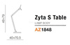 stelaż do lampy Zyta S biurkowa / stołowa (podstawa) kolor czarny (MT2300-S) Azzardo
