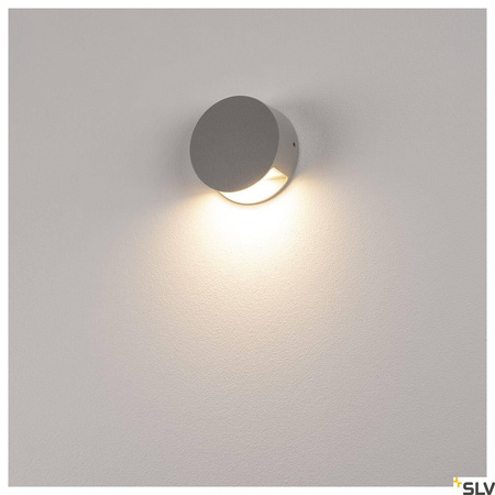 PEMA, oprawa ścienna, LED, 3000 K, IP44, srebrnoszara, 4 W (231012) - SLV