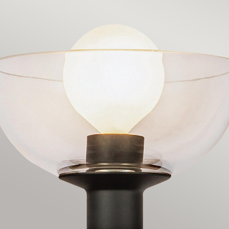 Kinkiet Sylvia - 1 źródło światła - Matowa czerń (ALM-SYLVIA-1WB-BK-CL) - Elstead Lighting
