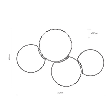 Lampa sufitowa MONA KIDS 4 PŁ (3276) - TK Lighting