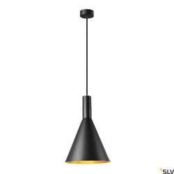 PHELIA 280 E27, lampa wisząca indoor, kolor czarny/ złoty (1002950) - SLV