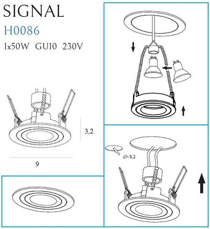 Oprawa podtynkowa SIGNAL I (H0086) - Maxlight